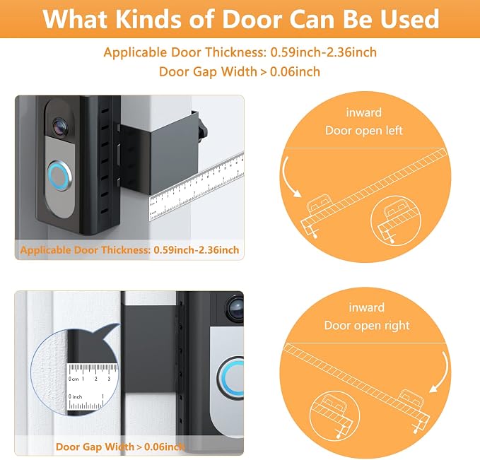 QIBOX Anti-Theft Video Doorbell Mount Compatible - Image 5