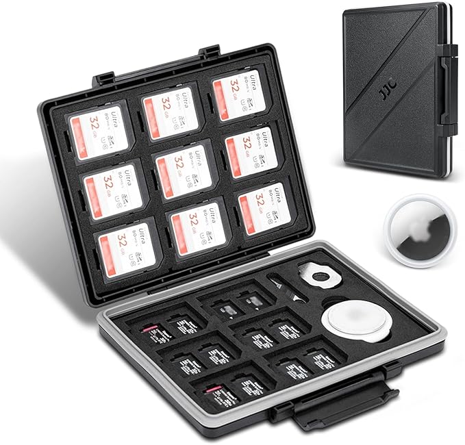 JJC 45 Slots Memory Card Case for 30 Micro SD and 15 SD Cards by JJC