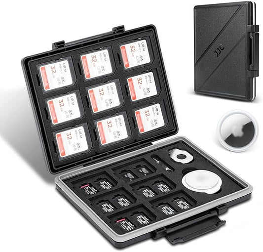 JJC 45 Slots Memory Card Case for 30 Micro SD and 15 SD Cards by JJC