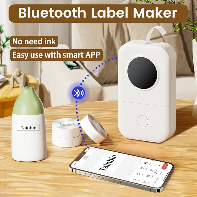 Phomemo D30 Label Maker with 3 Tapes, Small Thermal Printer Rechargeable Labeler - Image 2
