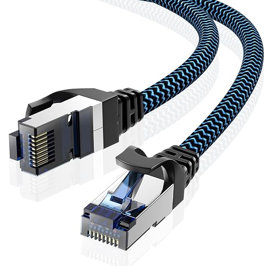 Cat8 Ethernet Cable 25 ft 1 Pack, High Speed 40Gbps 2000MHz, Compatible by CABNEER