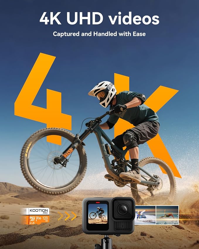 KOOTION 128GB Micro SDXC UHS-I U3 V30 A1 Memory Card - Image 3