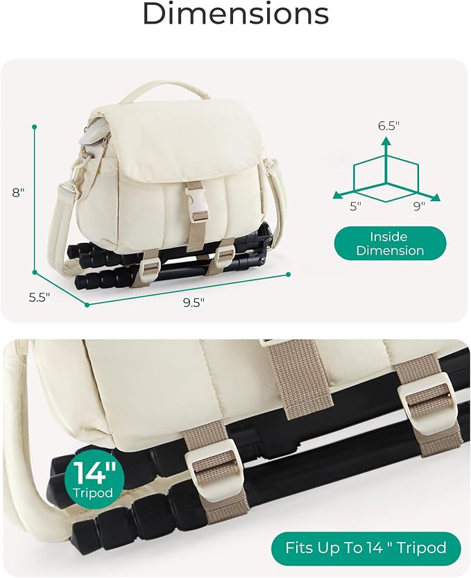 BAGSMART Small Camera Bag, DSLR Camera Case - Image 7