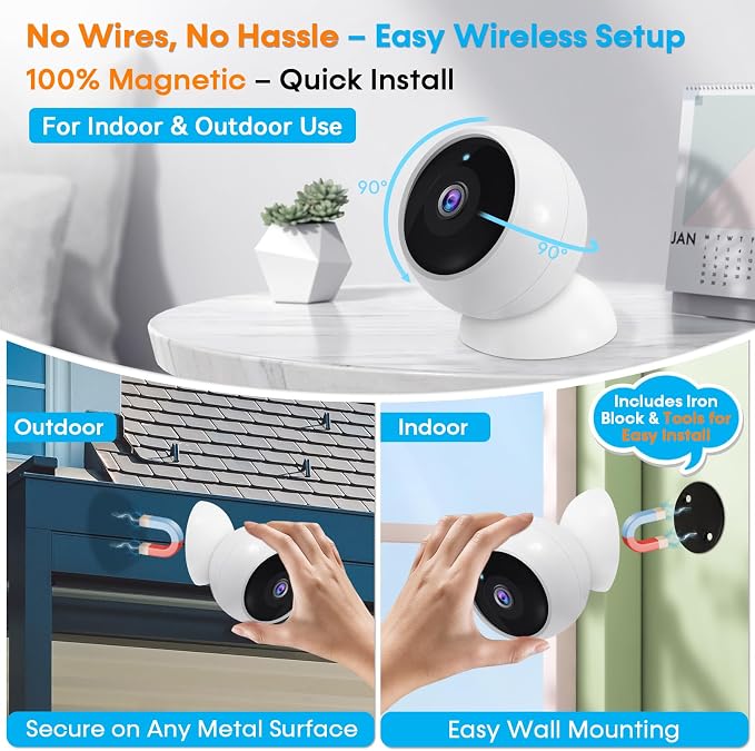 AMTIFO Security Cameras Wireless Outdoor Magnetic - Image 2