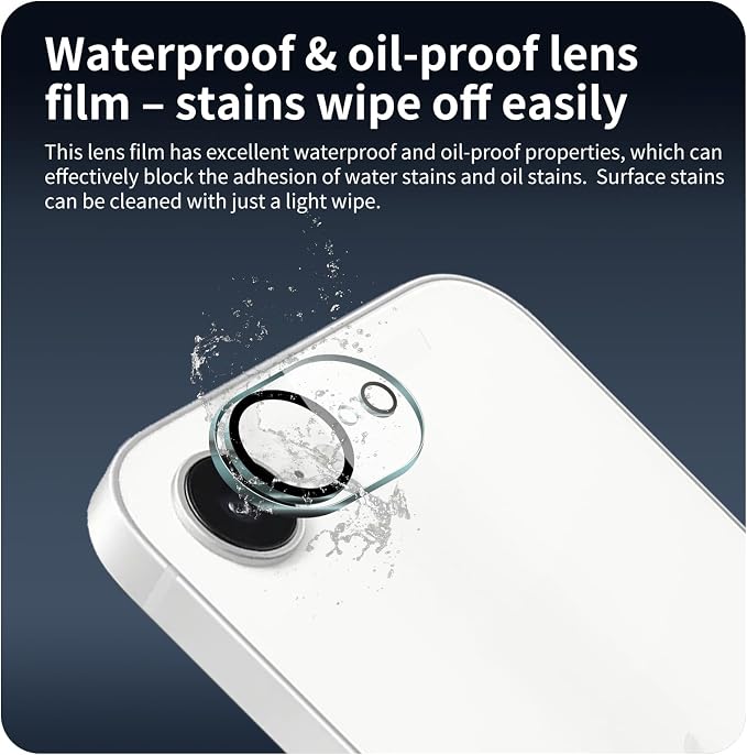 4-Pack Camera Lens Protector for iPhone 17e/16e, 9H Tempered Glass Camera Cover - Image 5