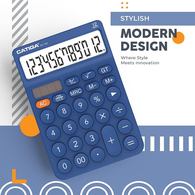 CATIGA 12 Digit Desktop Calculator Basic Desk Calculator - Image 6