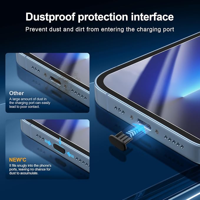 NEW'C 3x for iPhone 13 Pro Screen Protector+ 3x Camera Lens Protector, Sensor - Image 6