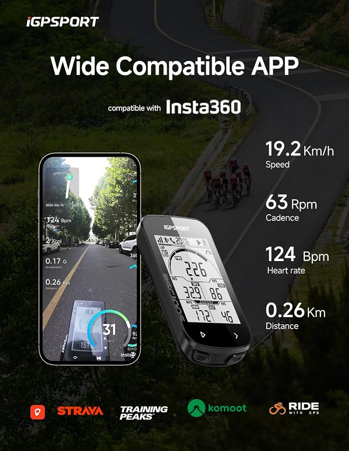 iGPSPORT BSC100S GPS Bike Computer Wireless, 2.6'' LCD Display 40H Rechargeable - Image 8
