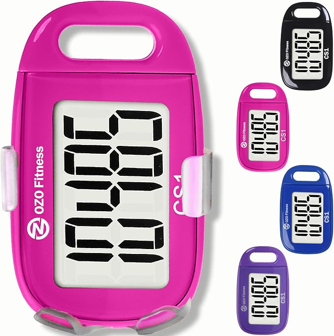 Clip-on 3D Pedometer for Walking Steps Counter by OZOFitness