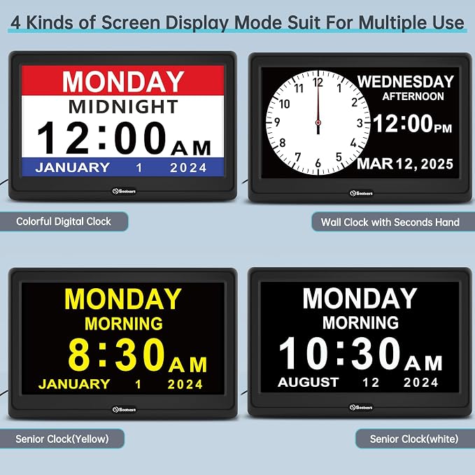 Soobest 12” Dementia Digital Clock - Image 5