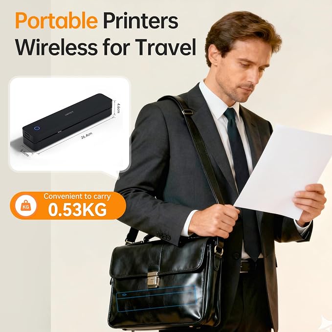 PRT Portable Printer Wireless for Travel, Thermal Inkless Printer for Home Use - Image 4