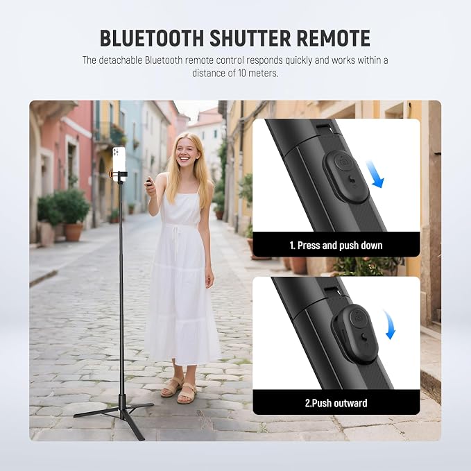 NEEWER Entry Level Version 16-71" Selfie Stick Tripod Compatible - Image 4