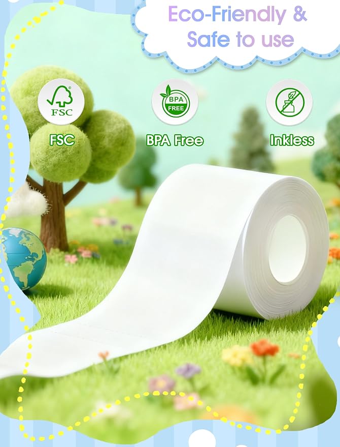 12 Rolls Kids Camera Paper Roll Refill, QIIYNTE Thermal Paper - Image 5