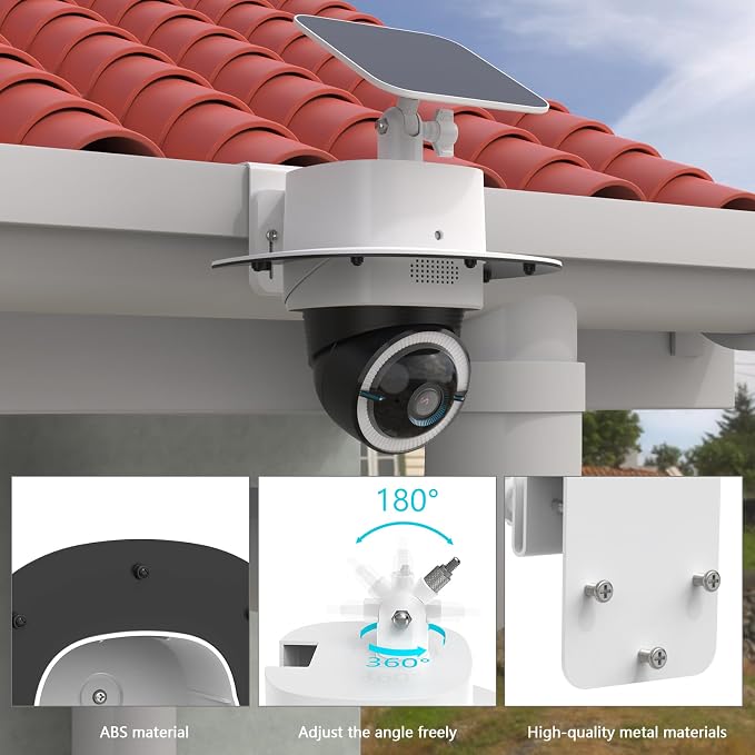 Rain Sun Shield Cover with Adjustable Solar Panel Gutter Mount - Image 3