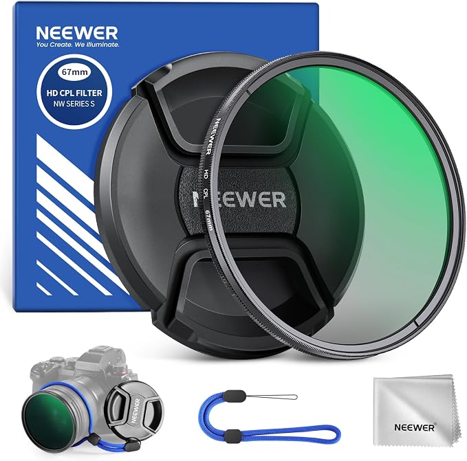 NEEWER 67mm CPL Filter with Lens Cap, Ultra Thin Circular Polarizing Filter by Neewer