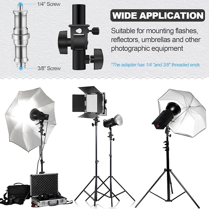 WELLMAKING U-Shape Camera Flash 180°Swivel Mount Bracket - Image 4