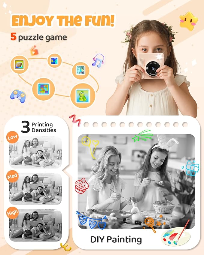 TIATUA Kids Instant Print Camera, Christmas Birthday Gifts - Image 5