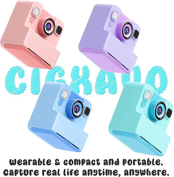 Kids Camera Instant Print with Flip Lens, 1080P HD Video Inkless Toddler - Image 9