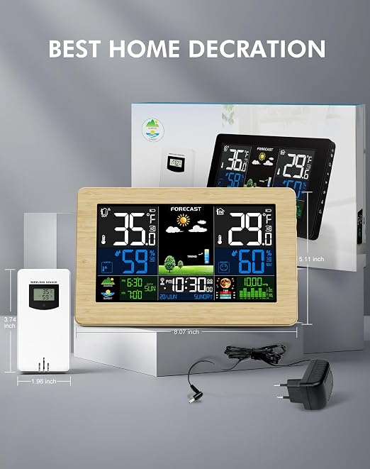 Weather Station Wireless Indoor Outdoor, Digital Thermometer - Image 7
