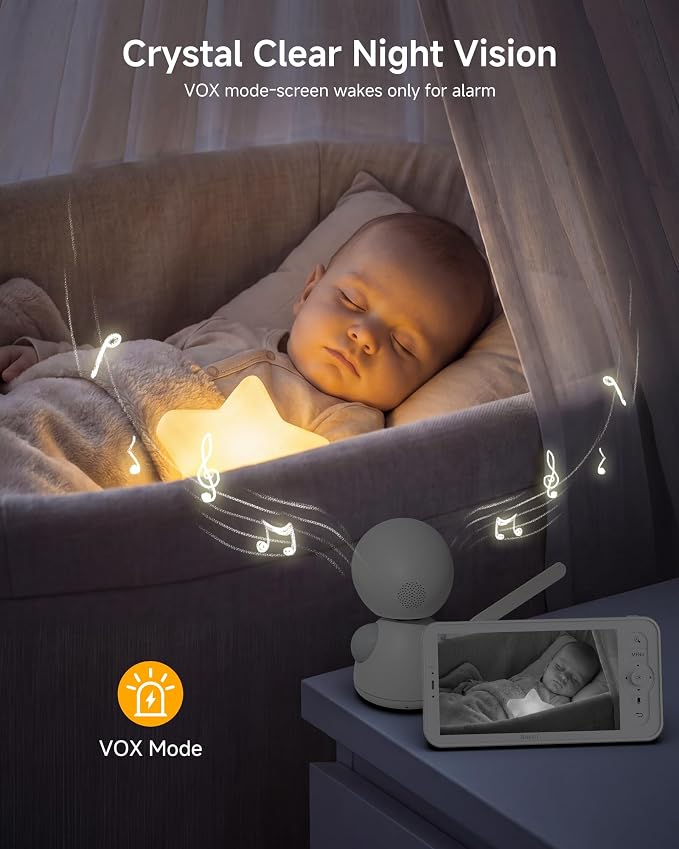 ARENTI Baby Monitor, 2K/3MP WiFi 6 Camera and Audio, 5-inch Wireless Screen - Image 9