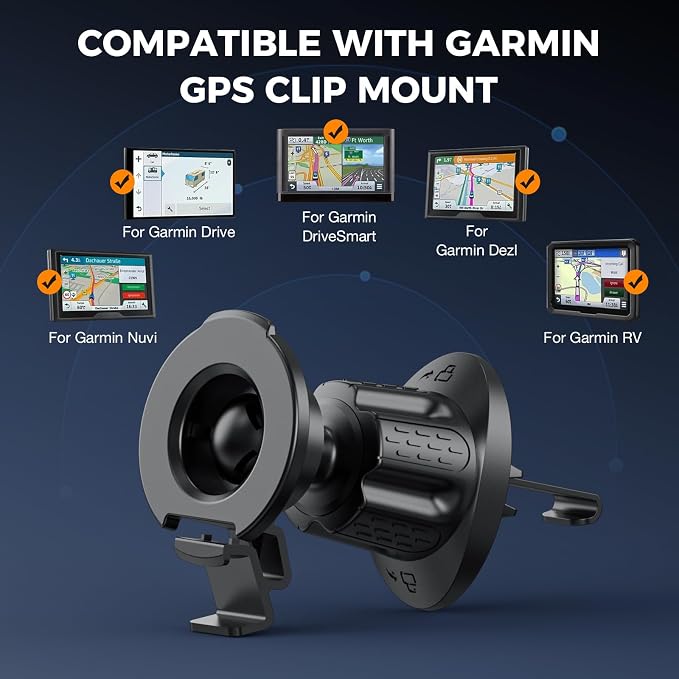Vent Clip Mount for Garmin GPS – Air Vent Holder Compatible - Image 2