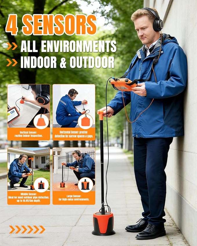 Professional Indoor/ Outdoor Underground Water Leak Detector, 5m Depth Wide - Image 3