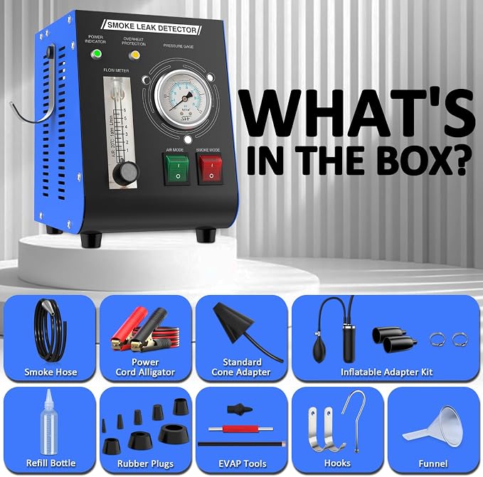 Smoke Machine Automotive Leak Detector Built in Air Pump, EVAP Smoke Machine - Image 9