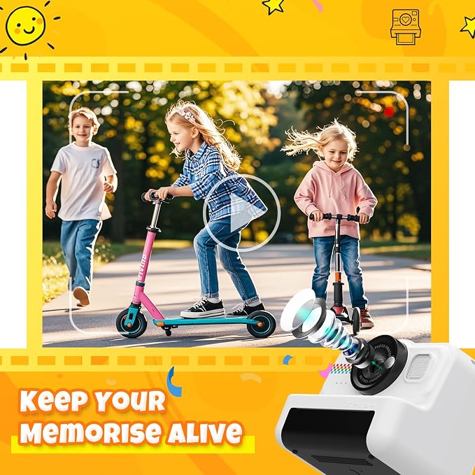 HiMont Kids Instant Print Camera, 1080P HD Kids Camera Instant Print - Image 4
