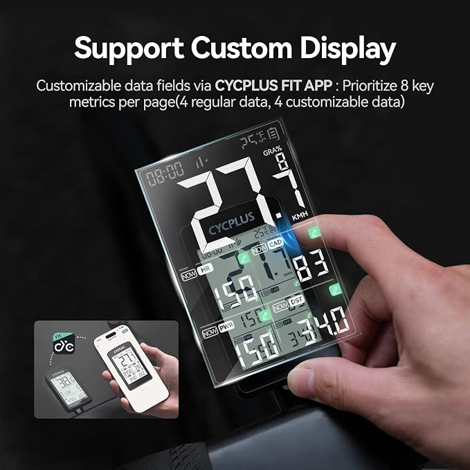 CYCPLUS Bike Computer GPS Wireless, ANT+ Cycling Computer GPS - Image 6