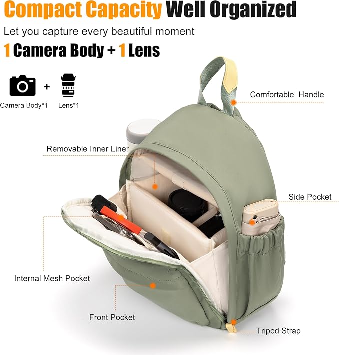 Cwatcun Camera Backpack Bag Small - Image 3