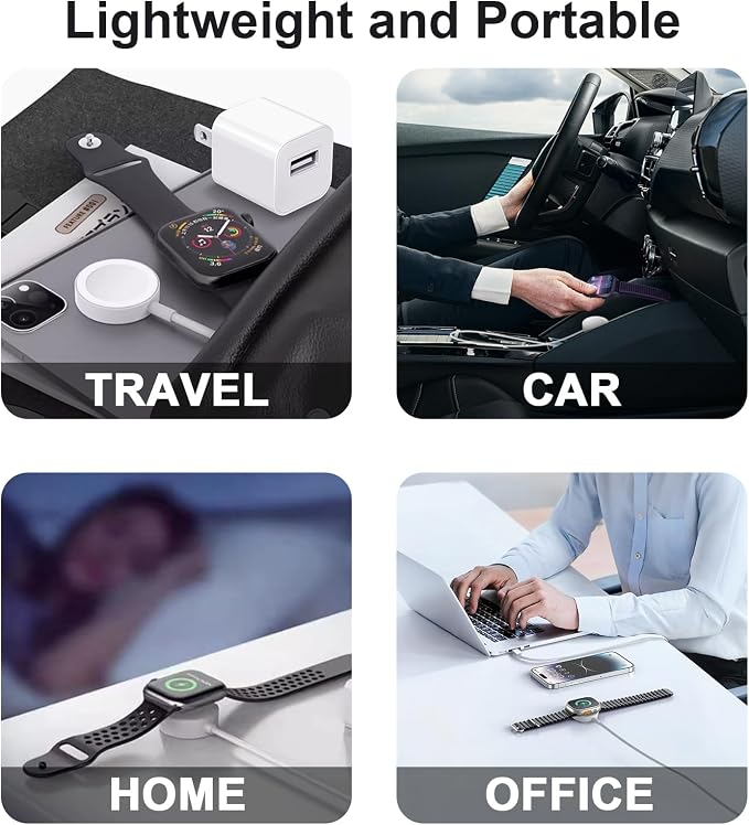 Fast Charger for Apple Watch Charger, Magnetic iWatch Charger to USB A Cable - Image 8