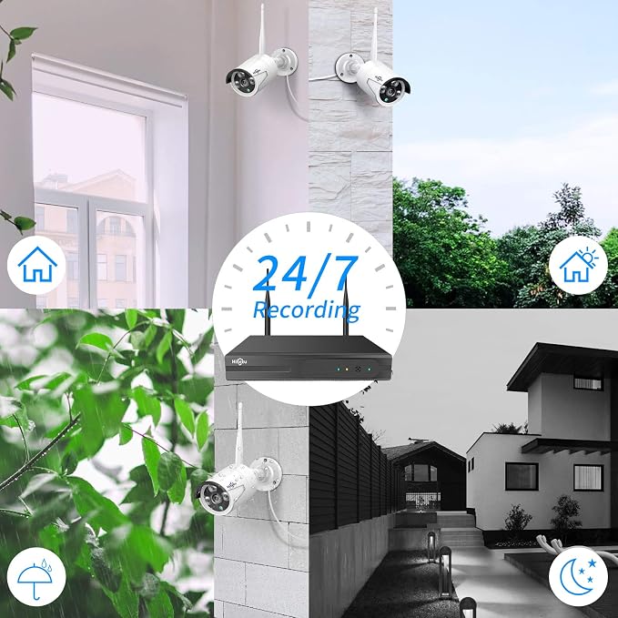 【16CH Expandable】Hiseeu Home Security Camera System, 24/7 Recording, Wired - Image 8