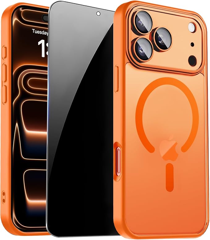 for iPhone 17 Pro Case with Privacy Screen Protector and Camera Protection by ZOZDOKG