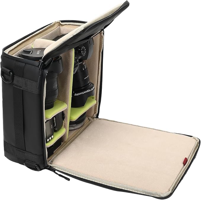 Camera Insert Bag, Shockproof &Pressure-proof Dual Opening Padded Camera Lens by svatin