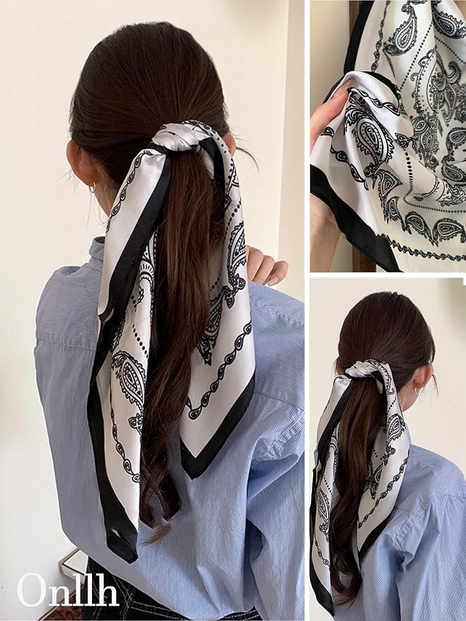 Silky Scarf for Women Lightweight Satin Bandanas Neck Hair Wrap For Sleeping - Image 6