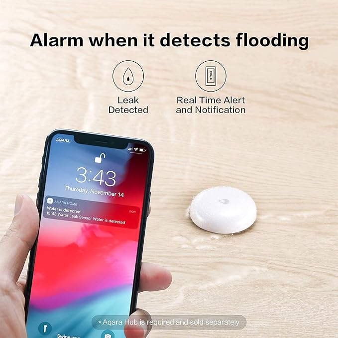 Aqara Water Leak Sensor, Zigbee Wireless Water Leak Detector - Image 7