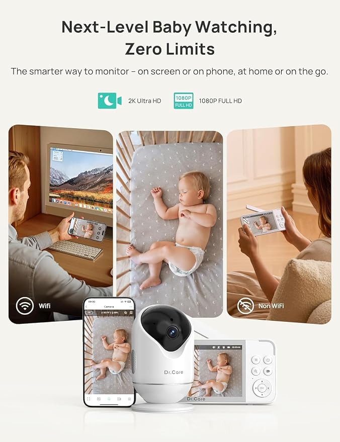 Dr.Care VistaView 5” Smart WiFi Baby Monitor - Image 2