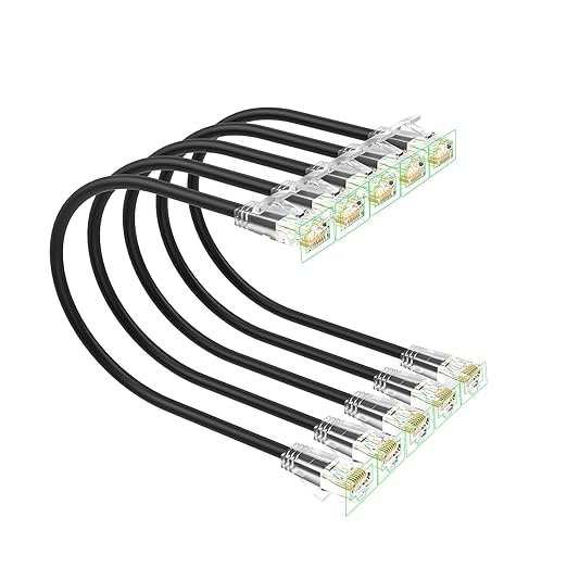 Cat 6 Patch Cables 15 feet, Slim Cat6a Ethernet Patch Cable 10Gbps 550Mhz by Unknown
