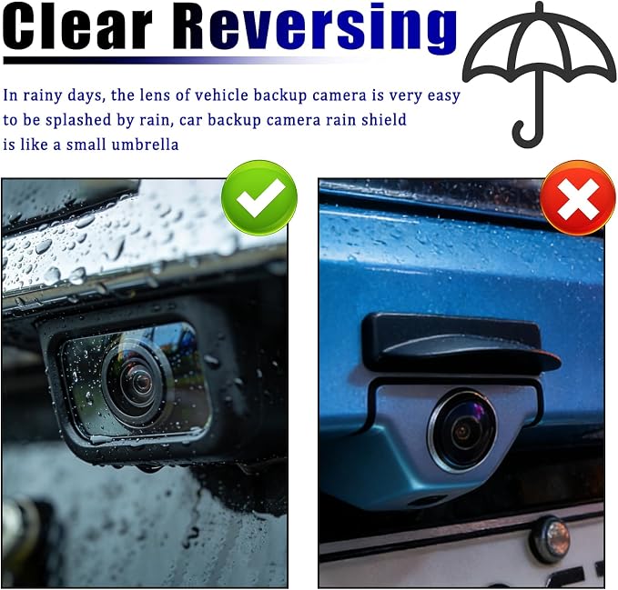 New Car Backup Camera Rain Shield, Self-Adhesive Car Reverse Camera Rain Cover - Image 4