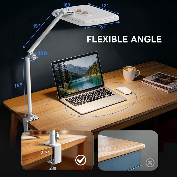 NiceVeedi 14" Soft Key Light, Dimmable Desk Ring Light - Image 5