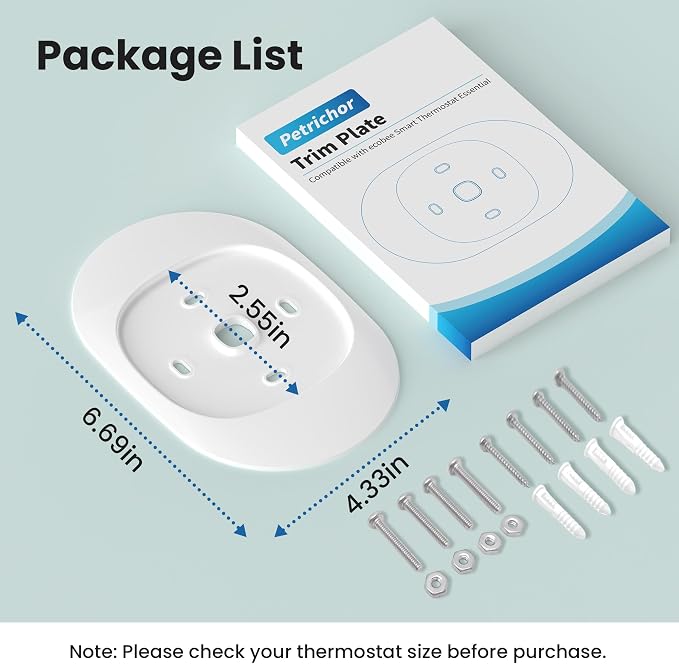 Tim Kit for ecobee Smart Thermostat Essential 2025, Wall Plate Cover Accessory - Image 3