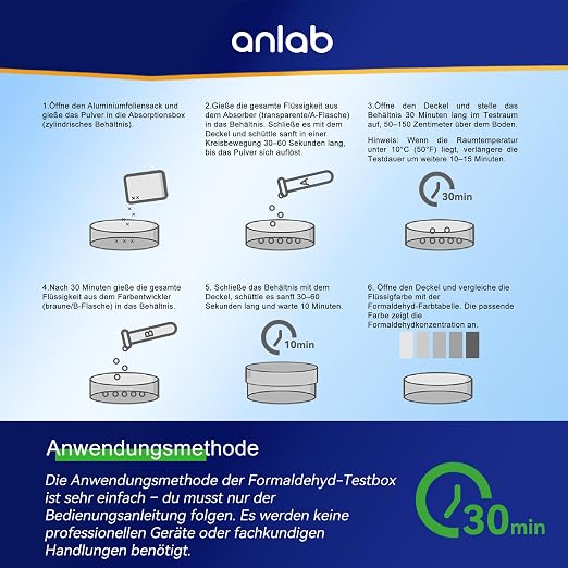 anlab™ Air Formaldehyde DIY Test Kit - Image 6