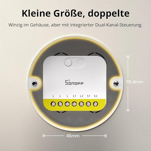 SONOFF MINI Duo-L Zigbee Smart Switch – No Neutral Wire, Zigbee 3.0, Dual - Image 3