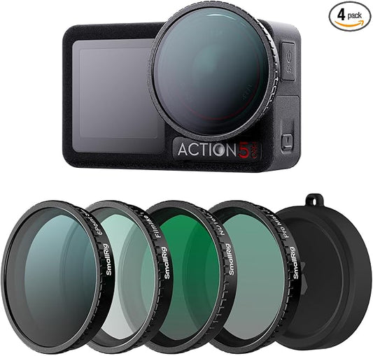 SmallRig Filter Kit for DJI Osmo Action 5 Pro/4, 5-in-1 Lens Filter Set by SmallRig