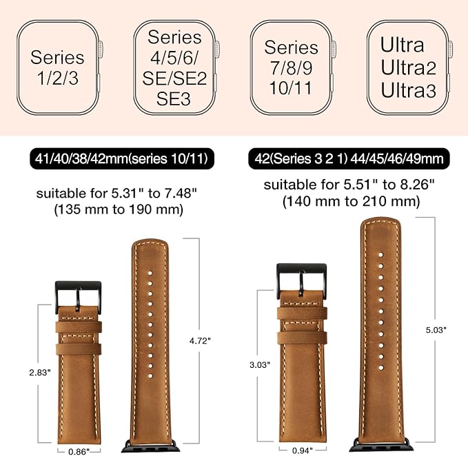 SUNFWR Leather Bands Compatible - Image 5
