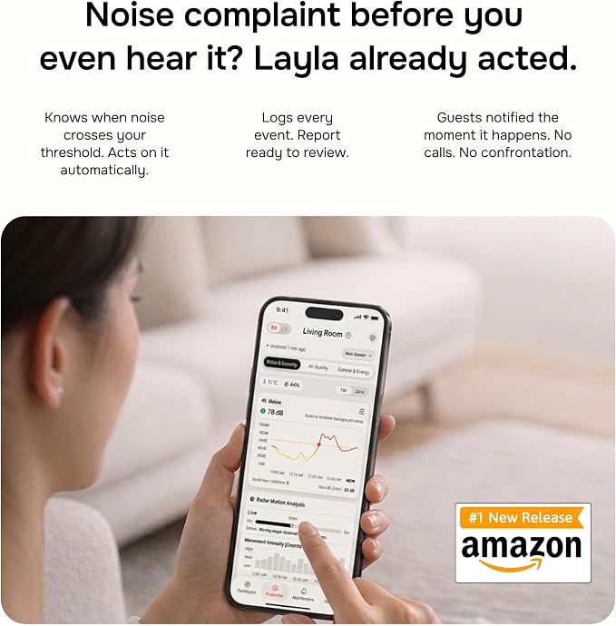 Layla Noise Monitoring Device for Airbnb, Office & Home | Noise & Occupancy - Image 2