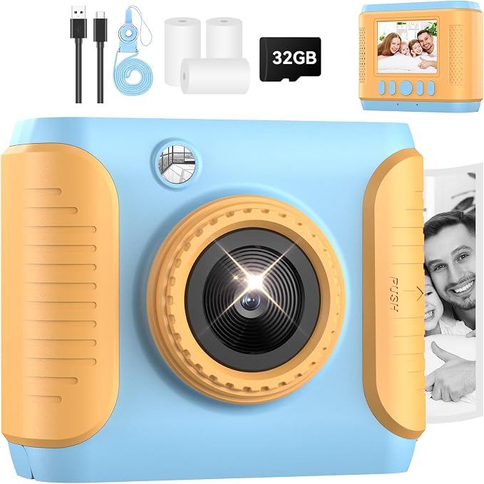 Instant Print Camera for Kids, 2.4 Inch Screen Kids Instant Cameras, Christmas by Unknown