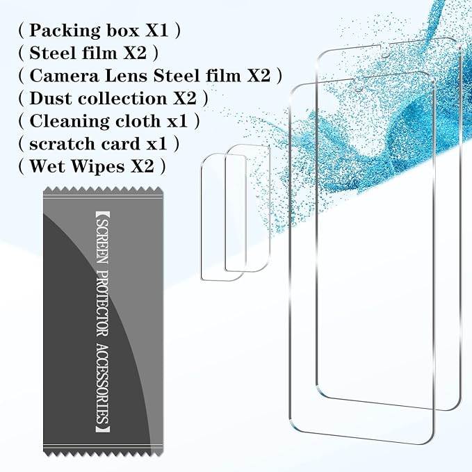 BIGFACE Galaxy S22 Plus Tempered Glass Screen Protector, 2 Pack, Anti-Scratch - Image 7