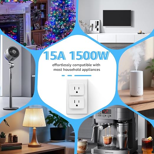 WiFi Plug with Switch, Compatible with Alexa and Google Home via Tuya, Compact - Image 9