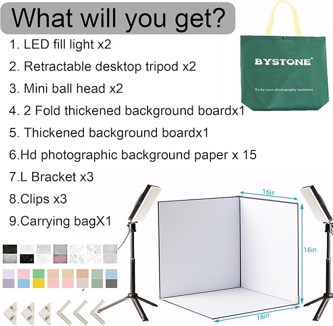 BYSTONE 16 x 16 in Photo Light Box - Image 3